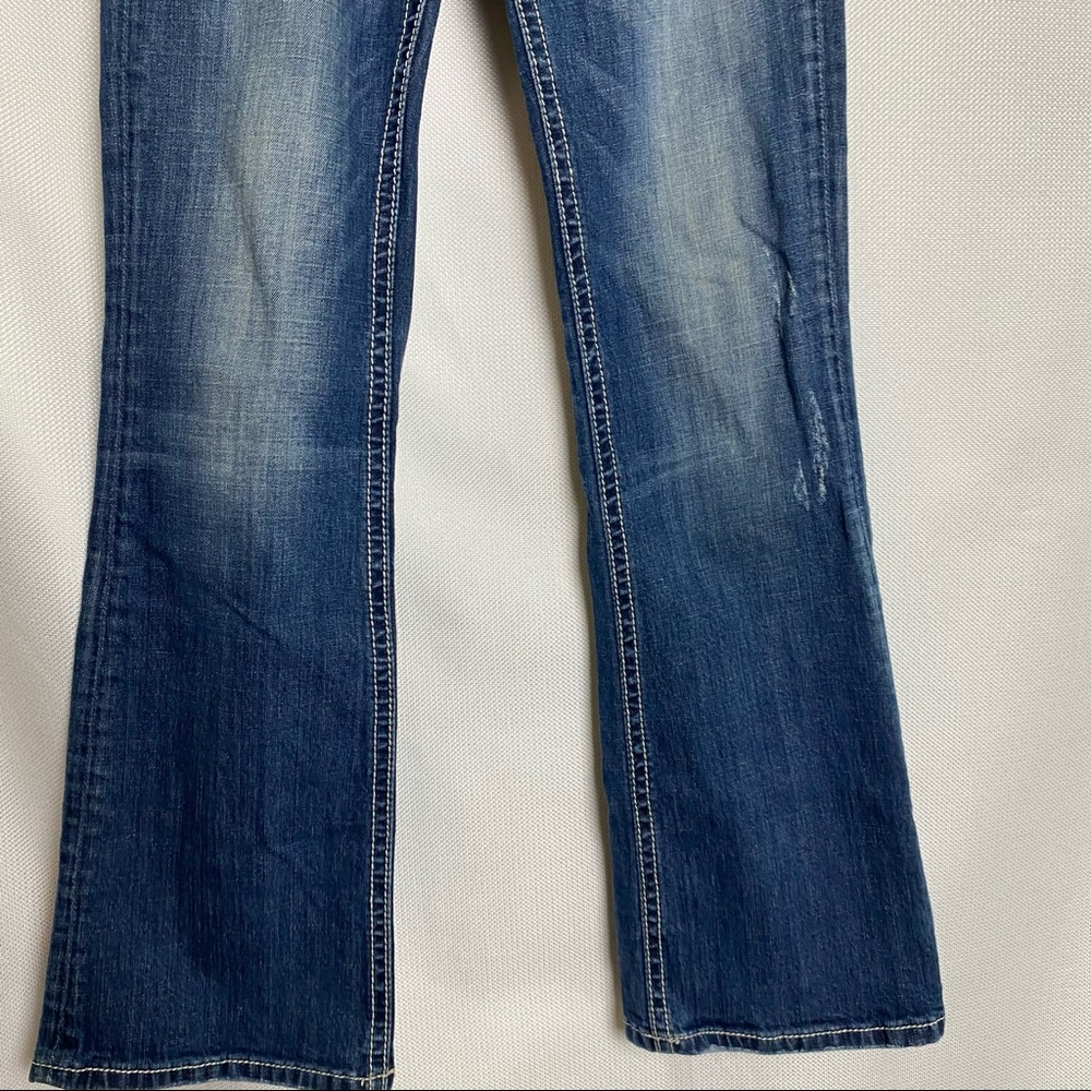 Rerock For Express Barely Boot Stretch Womens Blu… - image 4